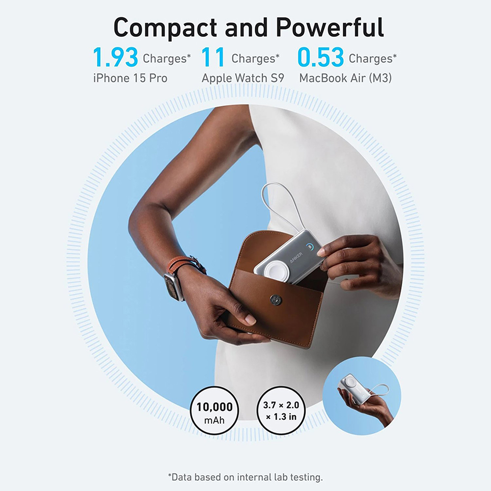 Power bank 10000mAh 35W pentru Apple Watch cu încărcare magnetică