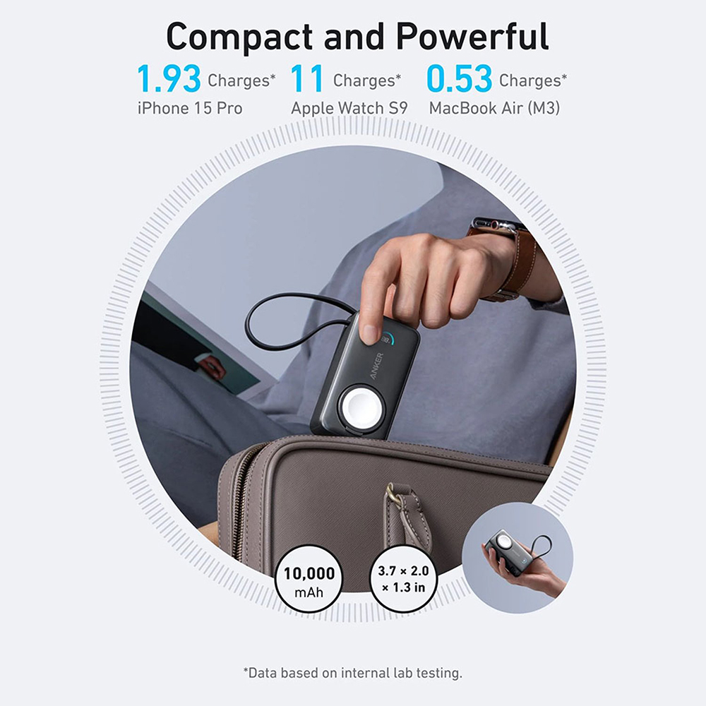 Power bank 10000mAh 35W pentru Apple Watch cu încărcare magnetică