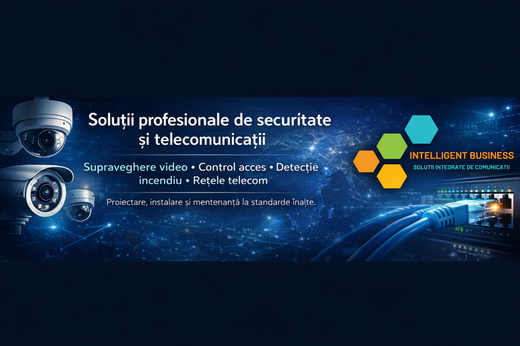 Intelligent Business – soluții profesionale de securitate și telecomunicații: supraveghere video, control acces, detecție incendiu și rețele telecom pentru companii