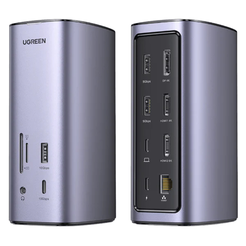 Docking station USB-C 8K cu 2x HDMI, DisplayPort și RJ45