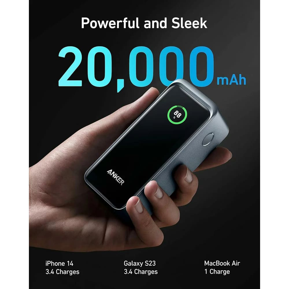 Power bank 20000mAh 200W cu 2 porturi USB-C și afișaj digital