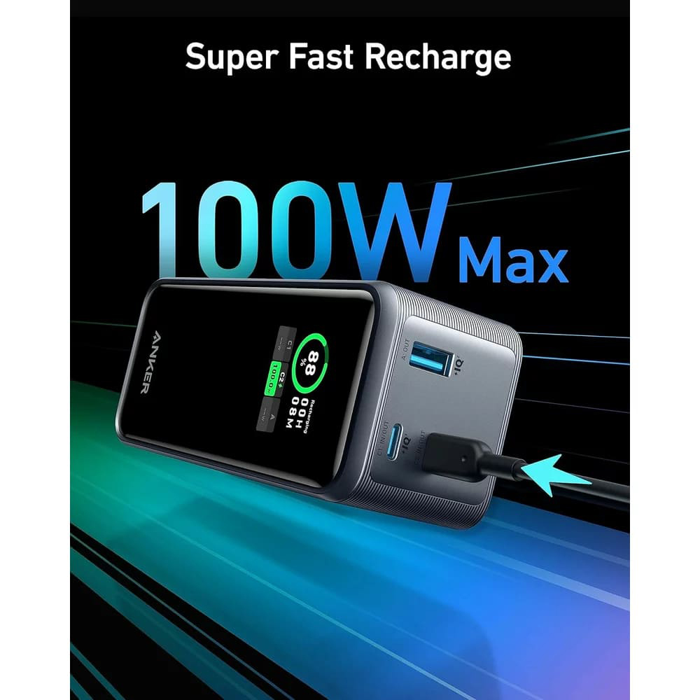 Power bank 20000mAh 200W cu 2 porturi USB-C și afișaj digital