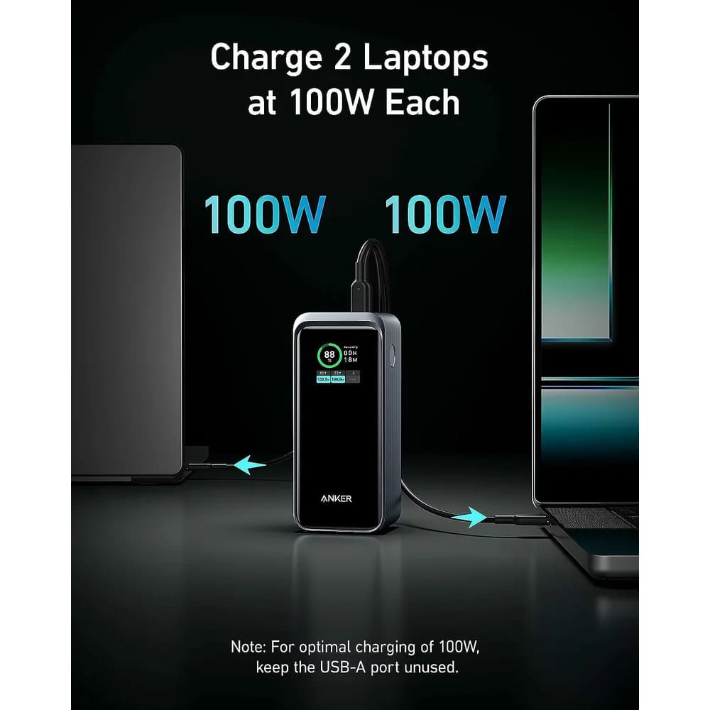 Power bank 20000mAh 200W cu 2 porturi USB-C și afișaj digital