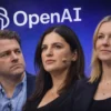 OpenAI face schimbări majore în conducere: mutări cheie în echipa executivă Conducerea OpenAI cu Brad Lightcap, Fidji Simo și Kate Rouch în contextul reorganizării companiei