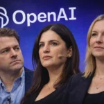 Conducerea OpenAI cu Brad Lightcap, Fidji Simo și Kate Rouch în contextul reorganizării companiei